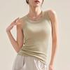 Solid Color Threaded Suspender Vest for Women In Spring and Summer New Slim Sleeveless T-shirt Inner Slim Body Garment