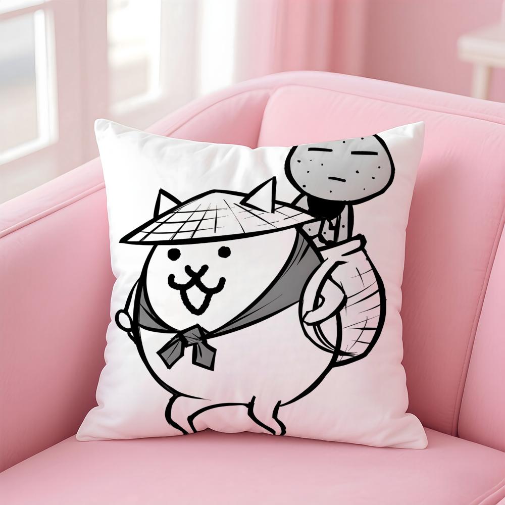 Аниме T-The B-Battle Cats Наволочка Удобная Двусторонняя Наволочка Идеально для Автомобиля Дивана Спальни и Многого Другого