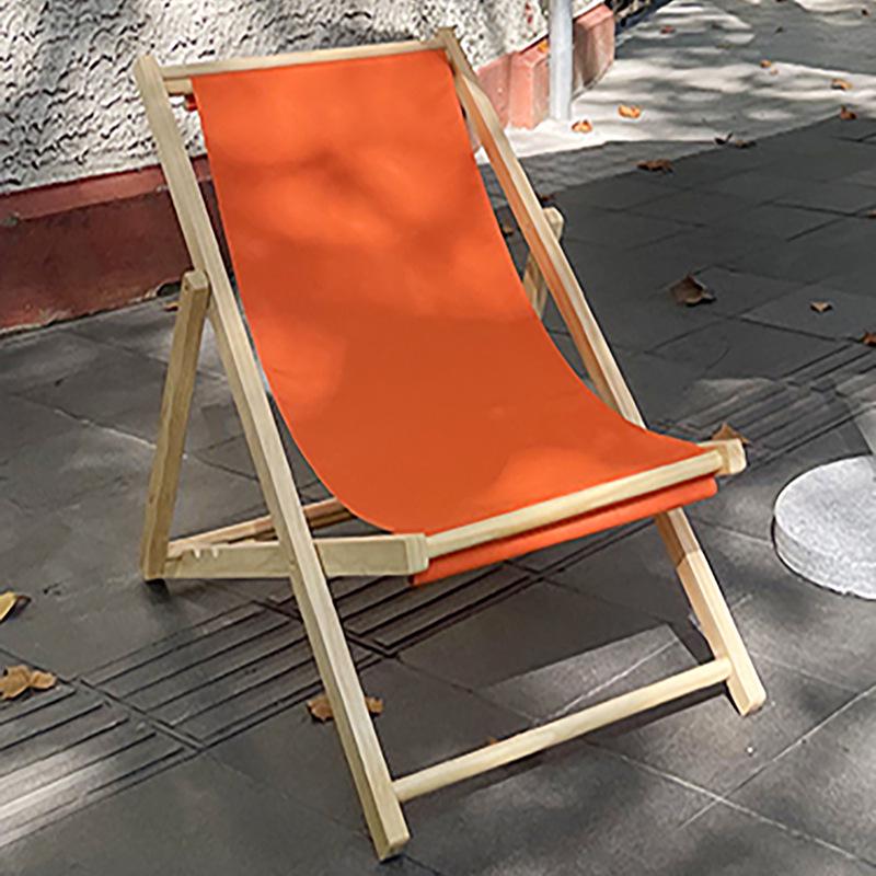 Pink Wooden Outdoor Lounge Chair for Beach, Balcony, Camping, and Garden