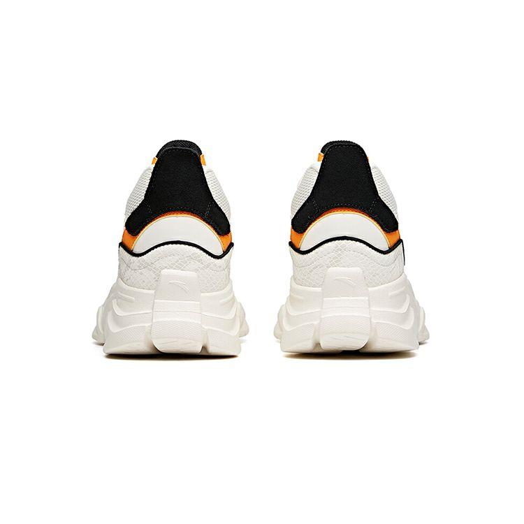 Anta Lifestyle Series Breathable Wear-Resistant Non-Slip Low-Top Dad Shoes Men Sneaker Black White Yellow 912048821-2