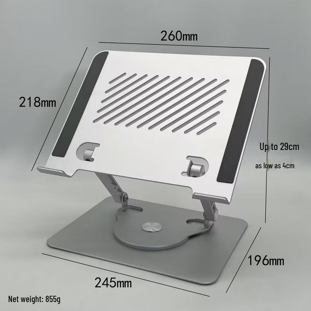 Вращающаяся регулируемая подставка для ноутбука с функцией охлаждения для настольного гейминга