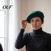 Зимняя теплая шапка для девочек и женщин, Французский берет, Однотонная шапка художника, Уютный универсальный осенний головной убор, Парижский ретро, Художник, Уличное кафе