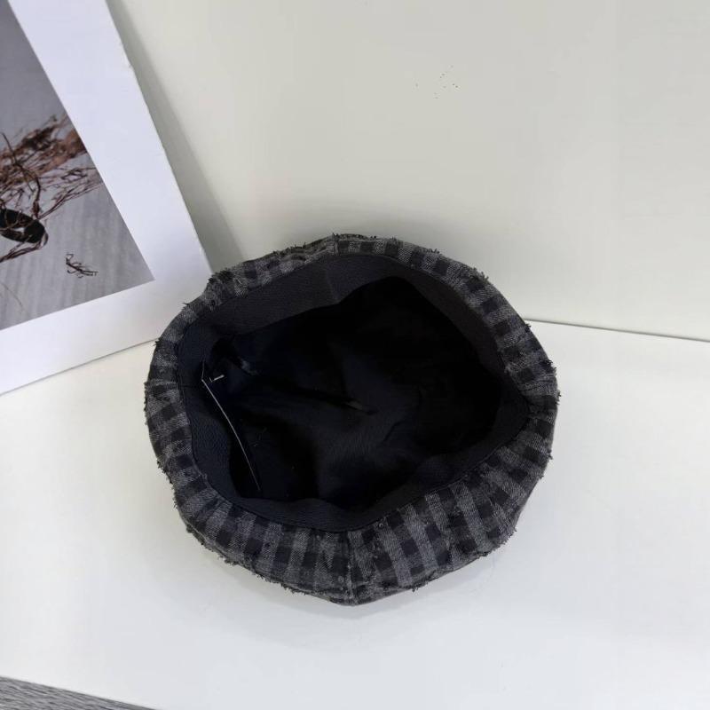 Plaid Beret Women's Spring New Versatile Atmosphere Shows the Face Small Painter Hat