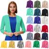 Fall Autumn Length Bolero Party Evening Retro Shrug Women Knitting Opening Front Cropped Coat Tops Plus Size