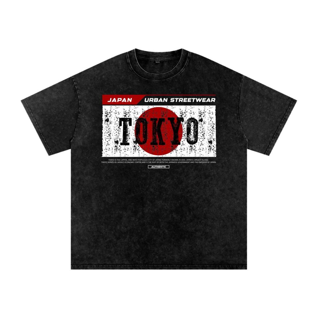 Tokyo | Snow Washed Oversized Cotton T-Shirt and kids shirt