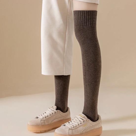 Women Thigh High Socks Winter Warm Over The Knee Socks Extra Long Knitted Boot Stockings Thick Leg Warmers