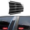 5D Carbon Fiber Window Pillar Post Molding Cover Trims For BMW 3 Series F30 2013-2018