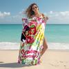 1pc Strawberry Princess2 Beach Towel, Comfortable and Thick, and Swimming/Bath/Picnic/Camping Towel, Suitable for Seaside Beaches