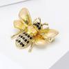 Брошь-булавка в виде пчелы из кристаллов, броши в виде пчелы из страз, золотые тона, ювелирные изделия в подарок на вечеринку