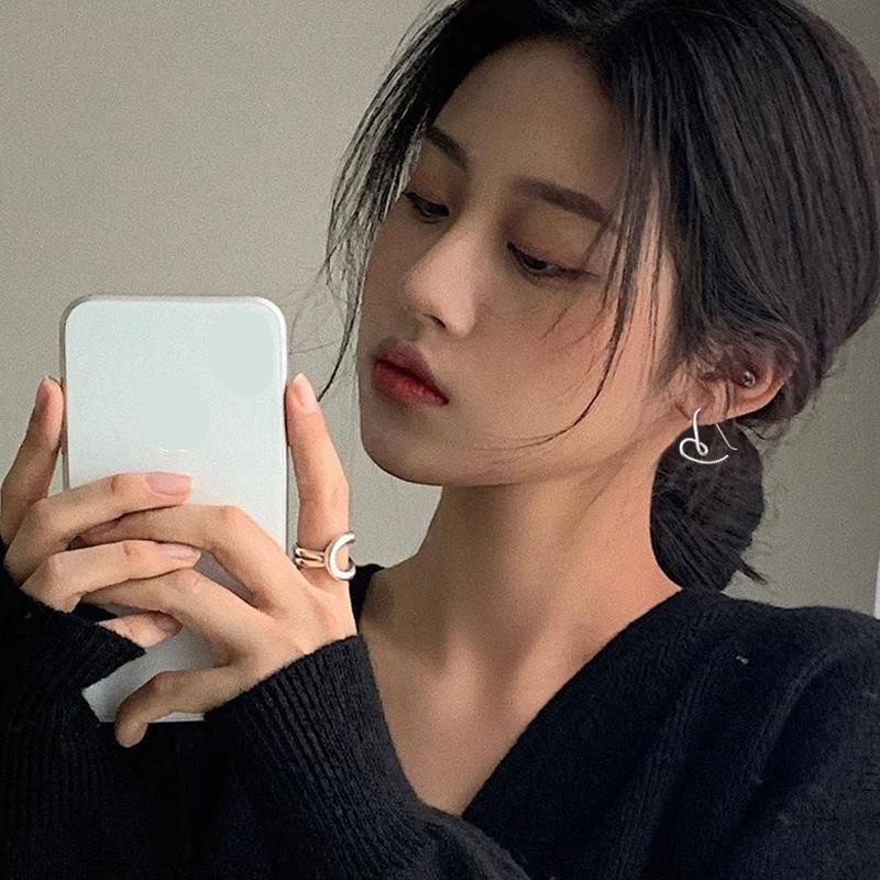 Простые преувеличенные большие серьги в форме сердца, персонализированные полые полые серьги с сердцем любви, дизайн, крючок для ушей, женские украшения для ушей