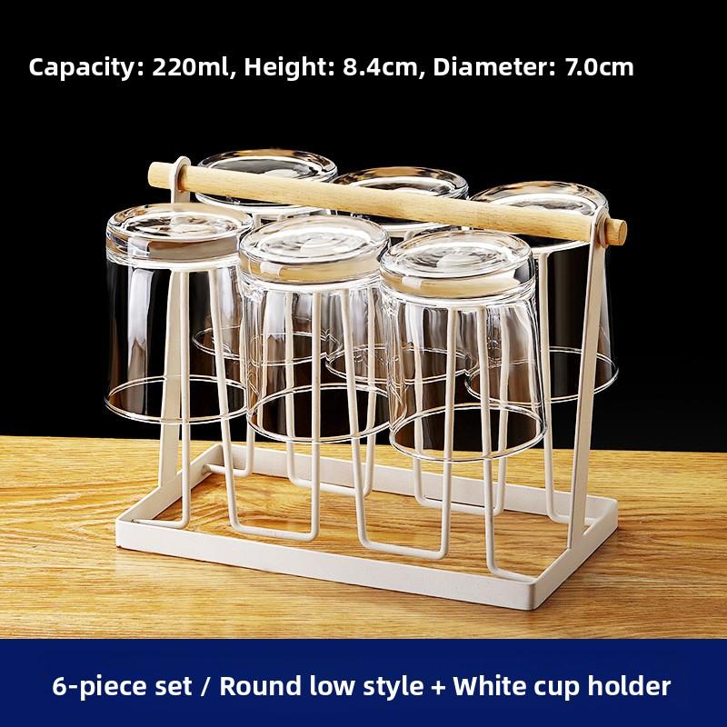 High Temperature Resistant Glass Cup Set for Home Use Guest Drinking Tea Juice Beer White Wine Cup New Model Transparent roun...