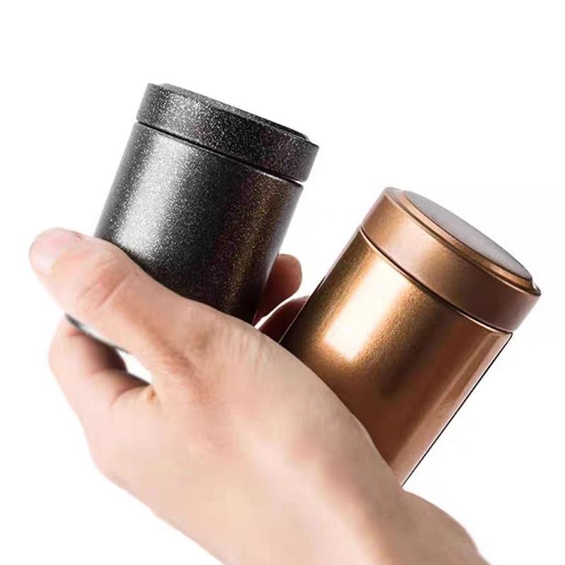 2 шт. Мини пустая жестяная банка для чая, бытовая герметичная банка для зеленого и черного чая, портативная домашняя маленькая коробка для упаковки чая, жестяные банки для хранения