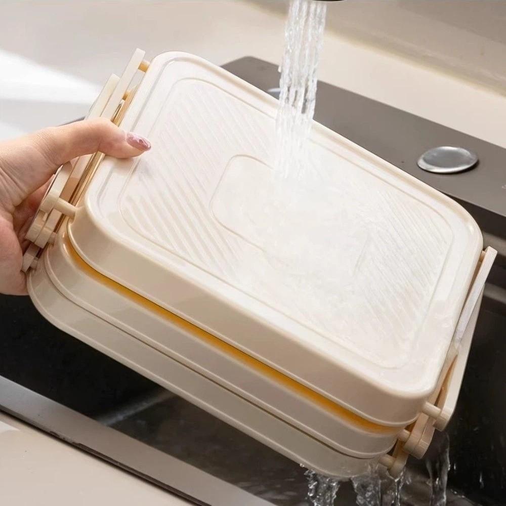 Space-Saving Prepare Dish Storage Rack 3/4-Tier Food Preparation Holder Folding Prep Tray Home Use