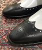 Joenshoe Lil Wingtip Combination Chelsea Boots Black And White