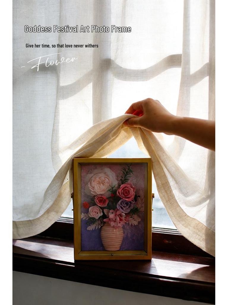 Everlasting Rose Vase & Frame - 3D Floral Gift for Mother's Day, Birthdays & Home Decor