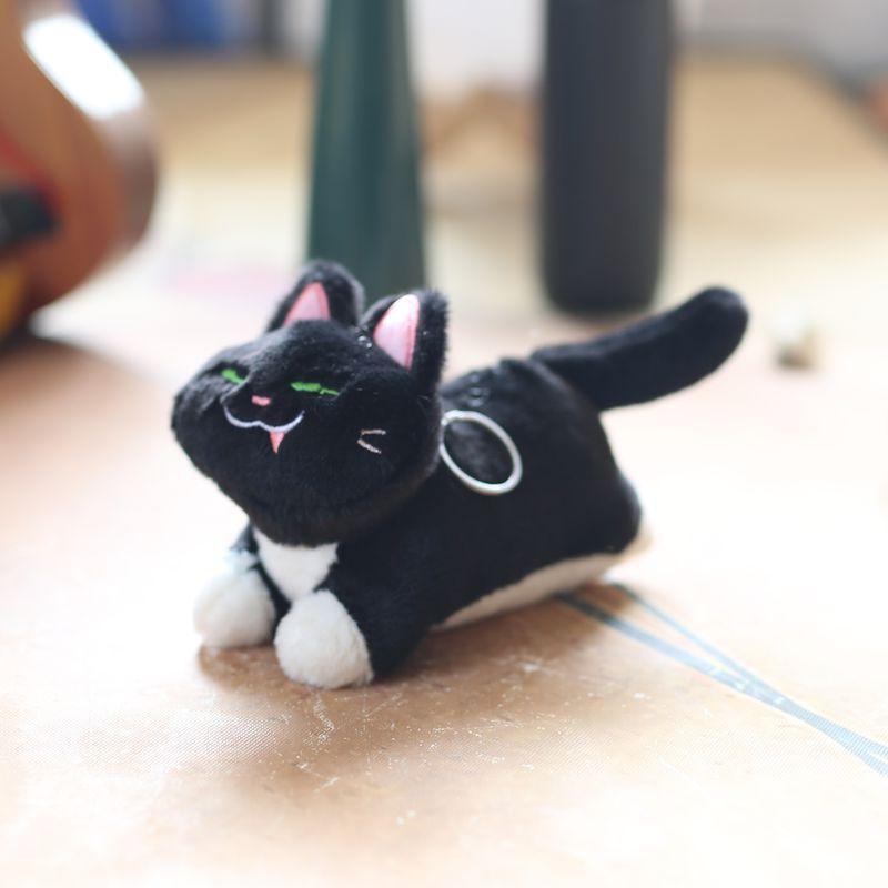 Cute Cute Black Cat Pendant Plush Toy Doll Kitten Bag Hanging Keychain Doll Doll