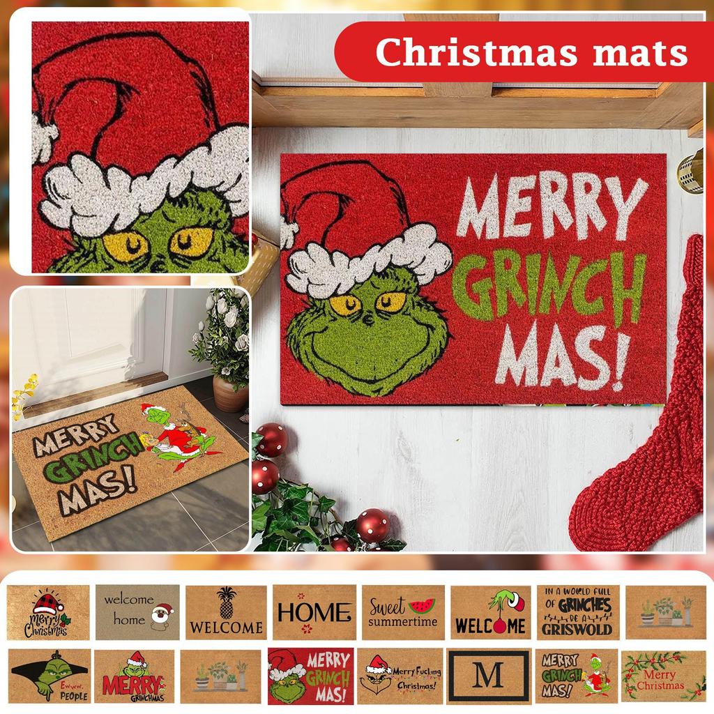 Christmas Mat Non-Slip And Washable Doormat Decoration Door Mat Entrance Rugs