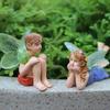 Fairy Statue Potted Decoration Resin Craft Figure Miniature Figurine for Flowerpot Micro Landscape Garden Courtyard Terrarium