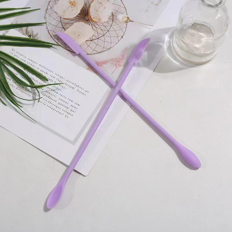 Набор силиконовых скребков 2 в 1, косметическая жидкая основа для крема для лица, ложка для соскабливания, инструменты для ухода за кожей лица