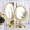 With Frame Rotation Makeup Mirror 360 Degree Rotation Vintage Cosmetic Mirror Bathroom