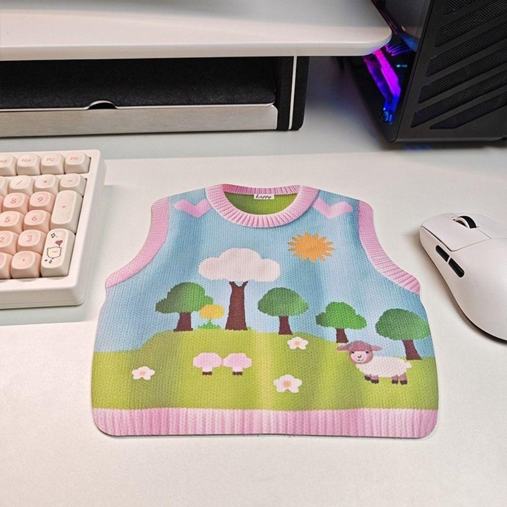 Diatomite Cartoon Mouse Pad Anti-slip Desk Cushion Cute Table Mat Office Use