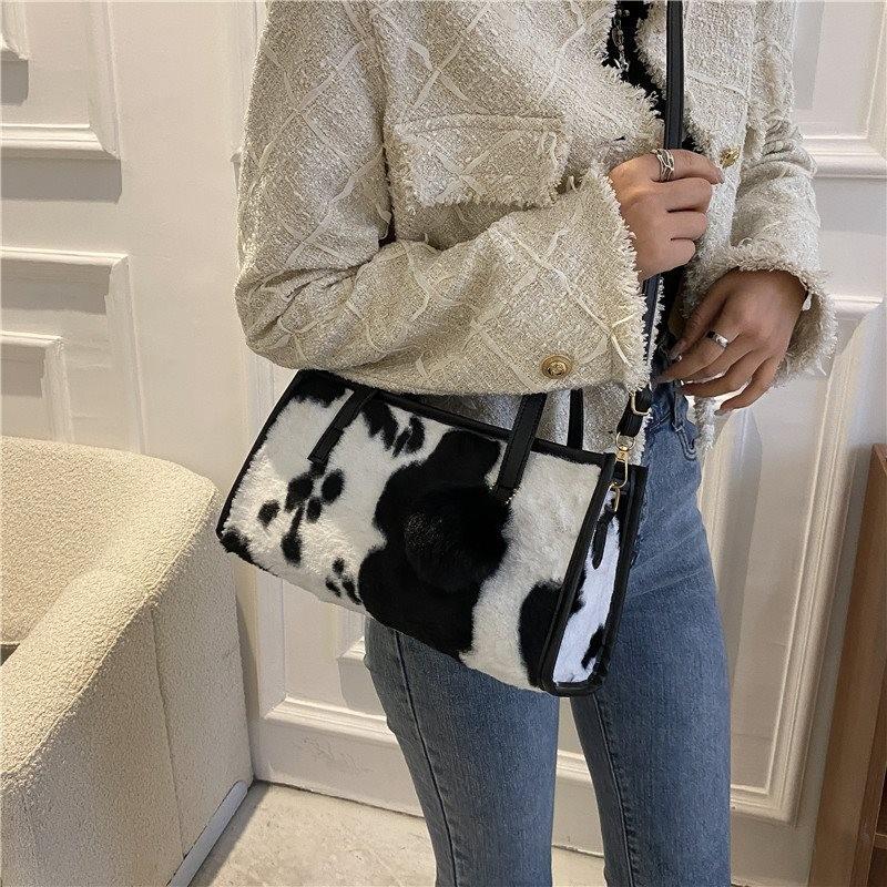 Stylish Leopard Print Tote Bag For Women Retro Chic Soft Polyester Shoulder Bag