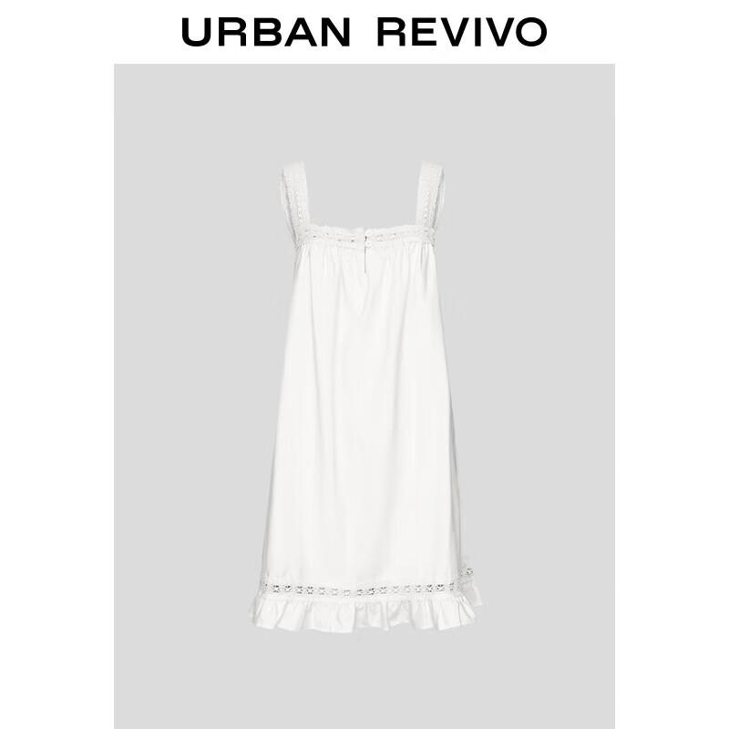 UR 2025 Осень Французское Ретро Платье из Кружева в Лоскутной Технике