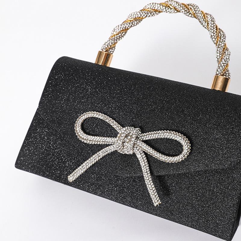 Новая Банкетная Клатч-Сумка Высокого Качества Универсальная Ромбовидная Цепочка-Бант Сумка Через Плечо для Вечернего Платья