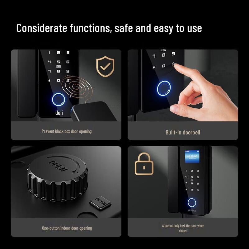 Deli AL108 Smart Glass Door Access Control Lock CN plug (adapter included)