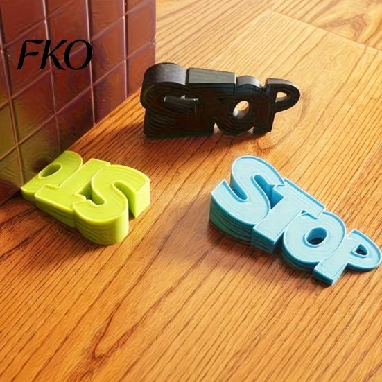 3D Printed Doorstop Doorstop, Creative Door Stopper, Stable "STOP" Wedge, Stopper Artistic Sculpture for Home Office Bedroom Living Room Decor Base