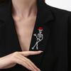 Брошь-скелет на Хэллоуин Универсальная Металлическая Нижняя Часть Ботинка Персонализированные Универсальные Аксессуары для Одежды Рюкзака Шарфа Брошь