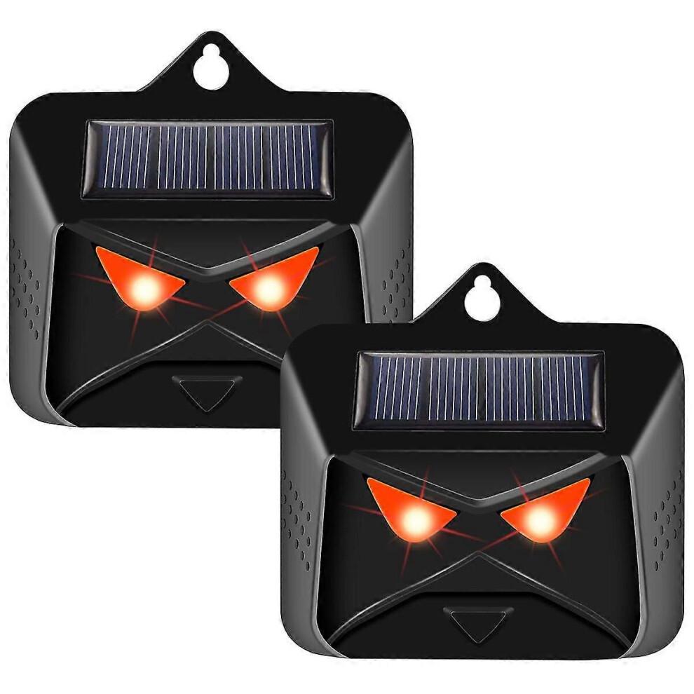 (2Pcs)2/4pcs Solar Powered Animal Repellent Ultrasonic Deterrent Dog/cat/bird Repeller Sonar With Led Light