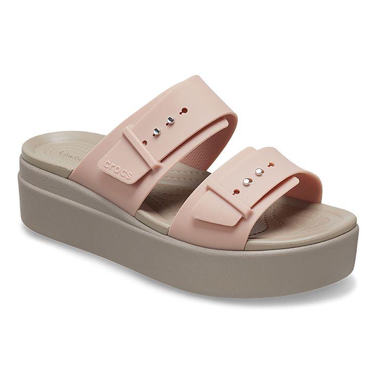 Crocs Легкие Дышащие Нескользящие Шлепанцы Женская Обувь Розовый Коричневый 207431-6RL