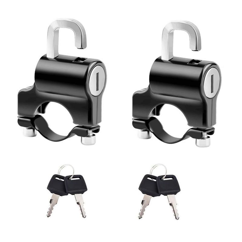 Motorcycle Helmet Lock Anti Theft Lock for Motorbike Bicycle Helmet Security Metal Locks Handlebar Mount Universal Helmet Locker