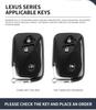 XBE2 Zinc Alloy Car Smart Remote Key Fob Case Cover Holder Shell For Lexus IS250 CT200 CT200h RX270 RX350 RX450 Keychain Accessories