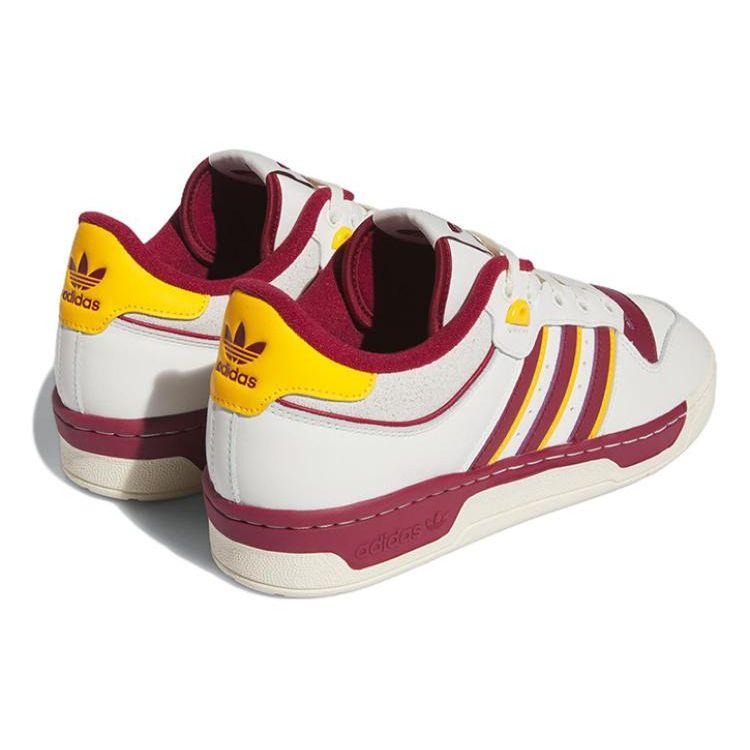 Adidas Rivalry 86 Low White Collegiate Burgundy Crew Yellow Кроссовки унисекс Cloud-White Team-Collegiate-Burgundy-2 IE7159