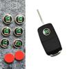 2Pcs Aluminum VRS Badge Sticker Car Key Logo Sticker for Fabia Octavia MK2 Rapid Spaceback Superb Yeti Roomster