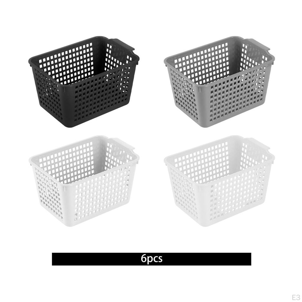 6 Pieces Desktop Storage Baskets Vanity Organizer Trays Containers Makeup Perfume