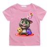 Футболка Talking Tom Game Игровая Повседневная 100% Хлопковая Футболка Мальчики/девочки 6-12 лет Мальчик Футболки Детская Футболка с Графическим Принтом Одежда