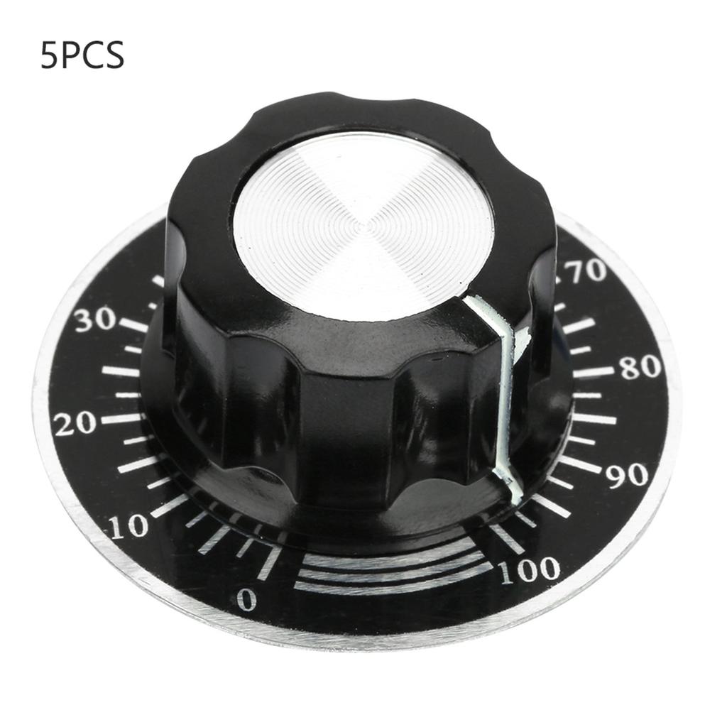 Потенциометр MF A03 с накатанной головкой, регулятор громкости, цифровой циферблат, шкала, пластина