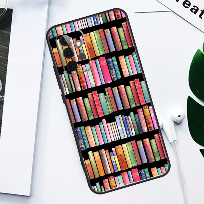 Винтажная КНИГА Книжный червь книжная полка Для Samsung Galaxy A06 A05 A16 A54 A34 A14 A55 A35 A15 A53 A33 A13 A22 A32 A52 Чехол для телефона