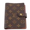 Louis Vuitton Monogram Agenda PM Notebook Cover Monogram Canvas Brown R20005 Used