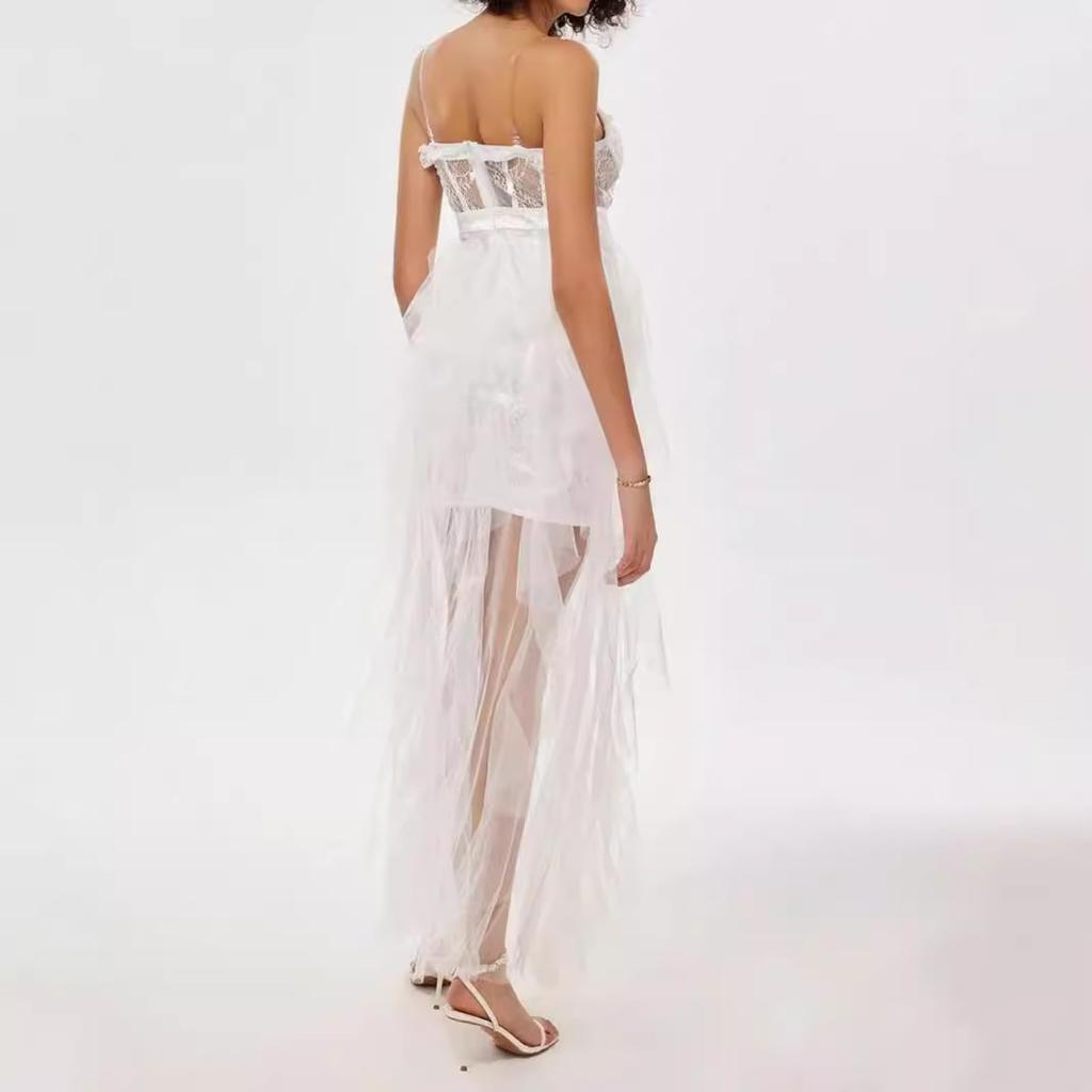 Женская одежда, сетчатое сращивание сексуальное кружевное перспективное свадебное платье свадебное платье