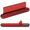 Set of 2 Mini Motorcycle Reflectors 100 X 13 X 6mm - E4 Certified Aluminum Plate Stick-On Red Reflectors for Scooters, Motorcycles, ATVs