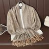 Light Luxury Ethnic Style Cashew Nut Pattern Fringed Jacquard Scarf High-End Versatile Women'S Headscarf Shawl