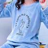2 dona/toʻplam Katta qalinlashtirilgan iliq yuz matosi pijama ayollar kuz va qish uzun yengli marjonli jun multfilm talabalar qizlar uy kiyimi