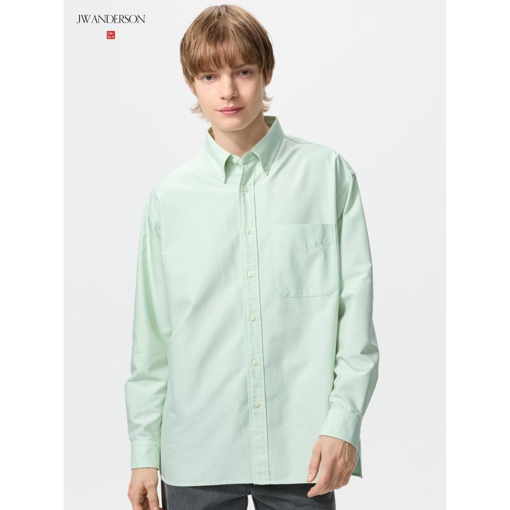 Uniqlo Рубашка Oxford Oversize с длинным рукавом 