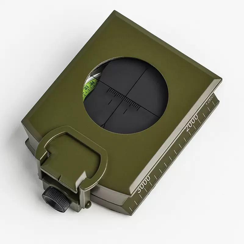 Professional Metal Multifunctional Compass Outdoor Travel Adventure Ruler Level Inclinometer Glow-in-the Dark Magnifying Glass