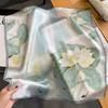 100% Real Silk Scarf Women Elegant Floral Print Foulard Neck Hairband Female Small Square Scarves Spring Kerchief Tie 2025 New