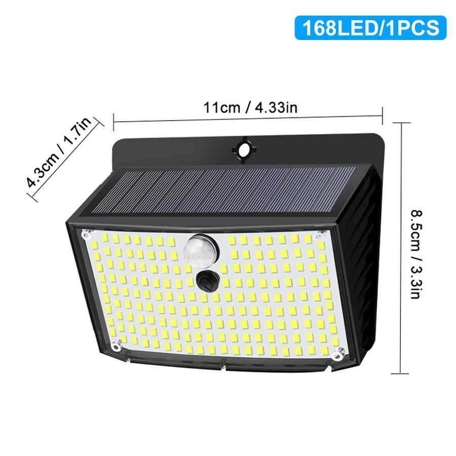 Солнечный настенный светильник безопасности для сада, маленький, с датчиком движения, для забора, уличный, сверхяркий, водонепроницаемый, 3 режима, для двора, двери, гаража